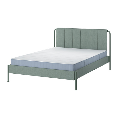 TÄLLÅSEN upholstered bed frame with mattress
