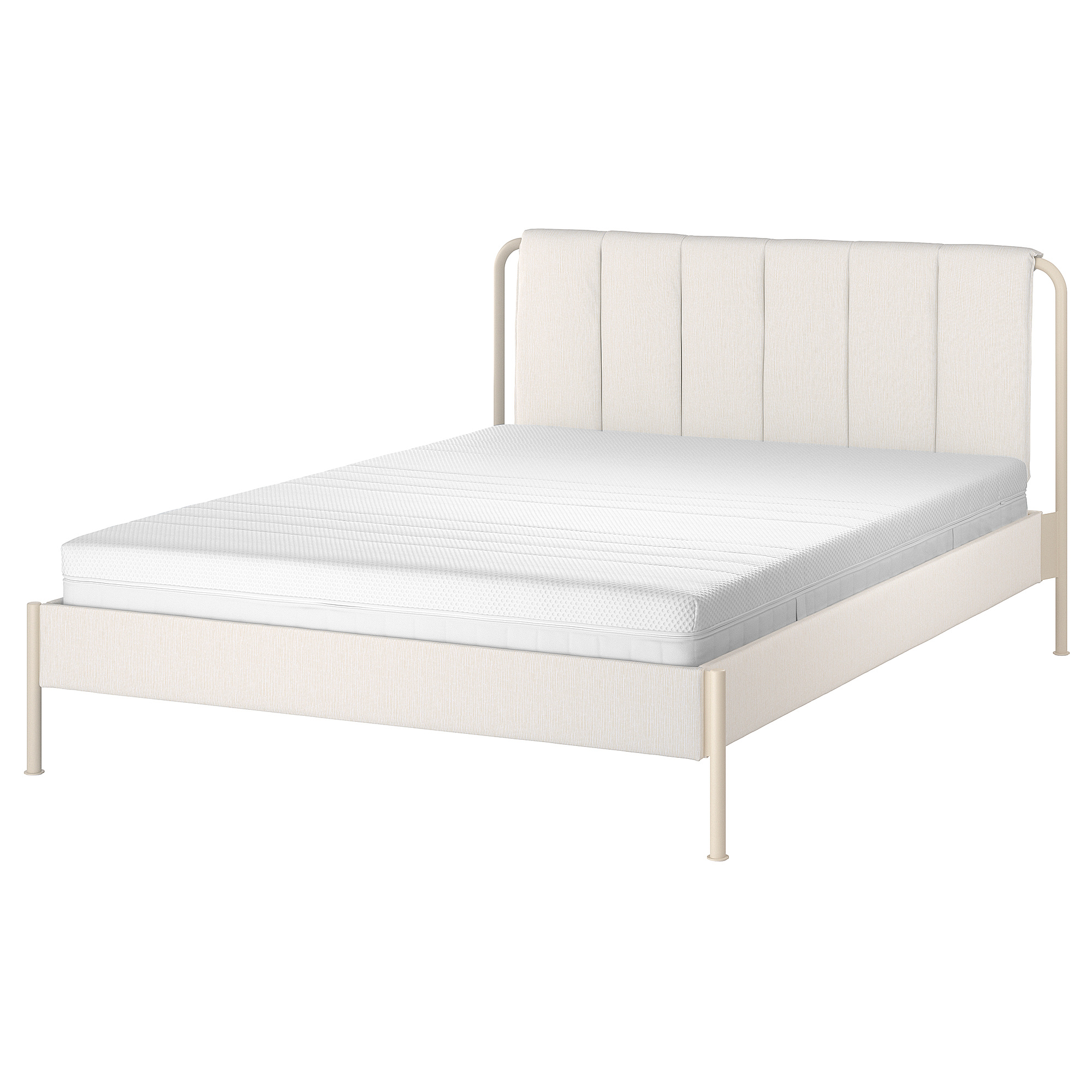 TÄLLÅSEN upholstered bed frame with mattress