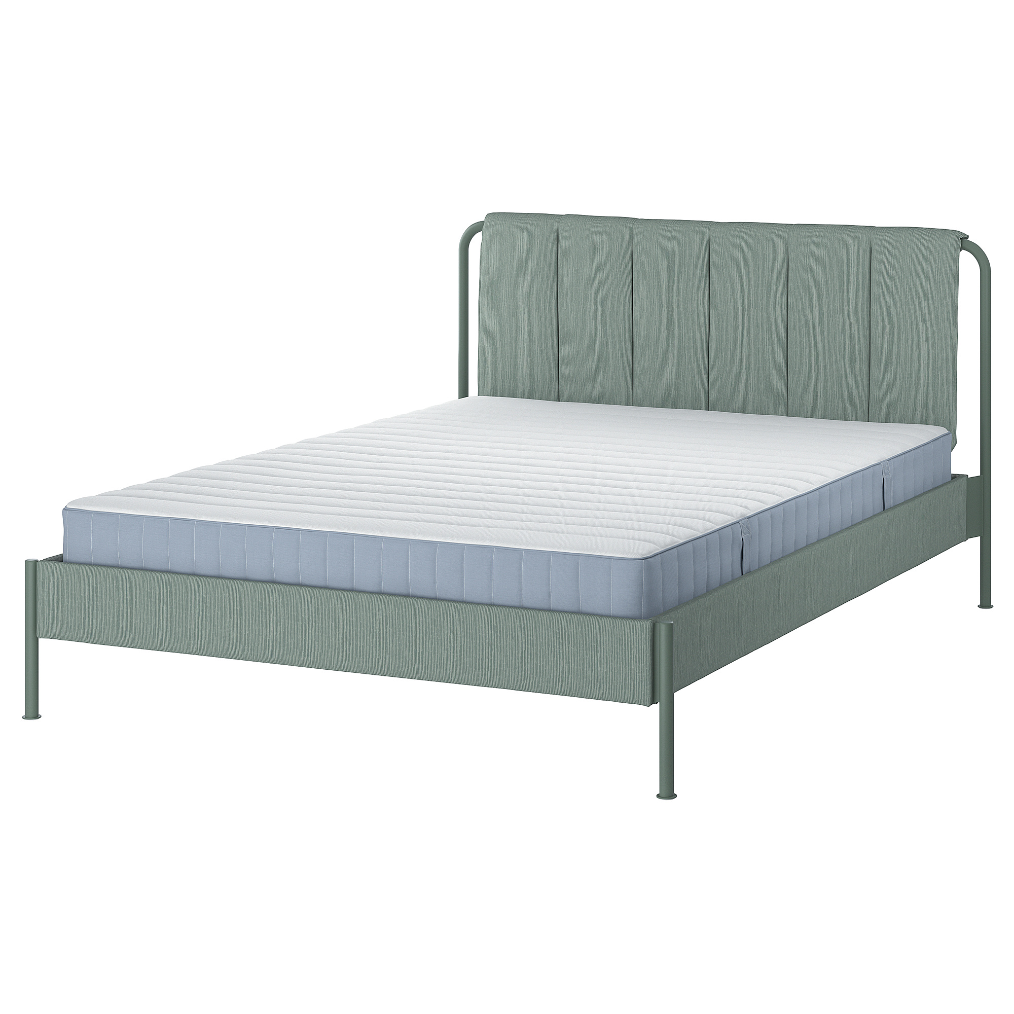 TÄLLÅSEN upholstered bed frame with mattress