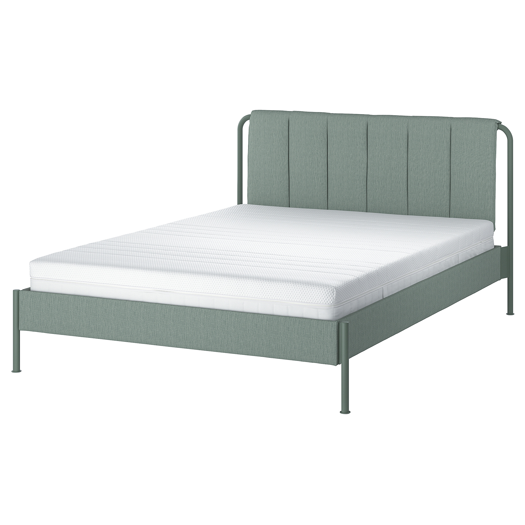 TÄLLÅSEN upholstered bed frame with mattress