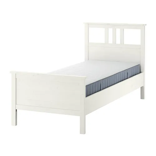 HEMNES - 床框附床墊, 染白色/Valevåg 超硬, 90x200 公分 | IKEA 線上購物 - PE917472_S4