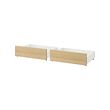 MALM - bed storage box for high bed frame, white stained oak veneer, 200 cm | IKEA Taiwan Online - PE697749_S2 