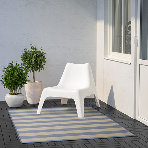 VRENSTED - rug flatwoven, in/outdoor, beige/light blue,133x195 | IKEA Taiwan Online - PE793189_S4
