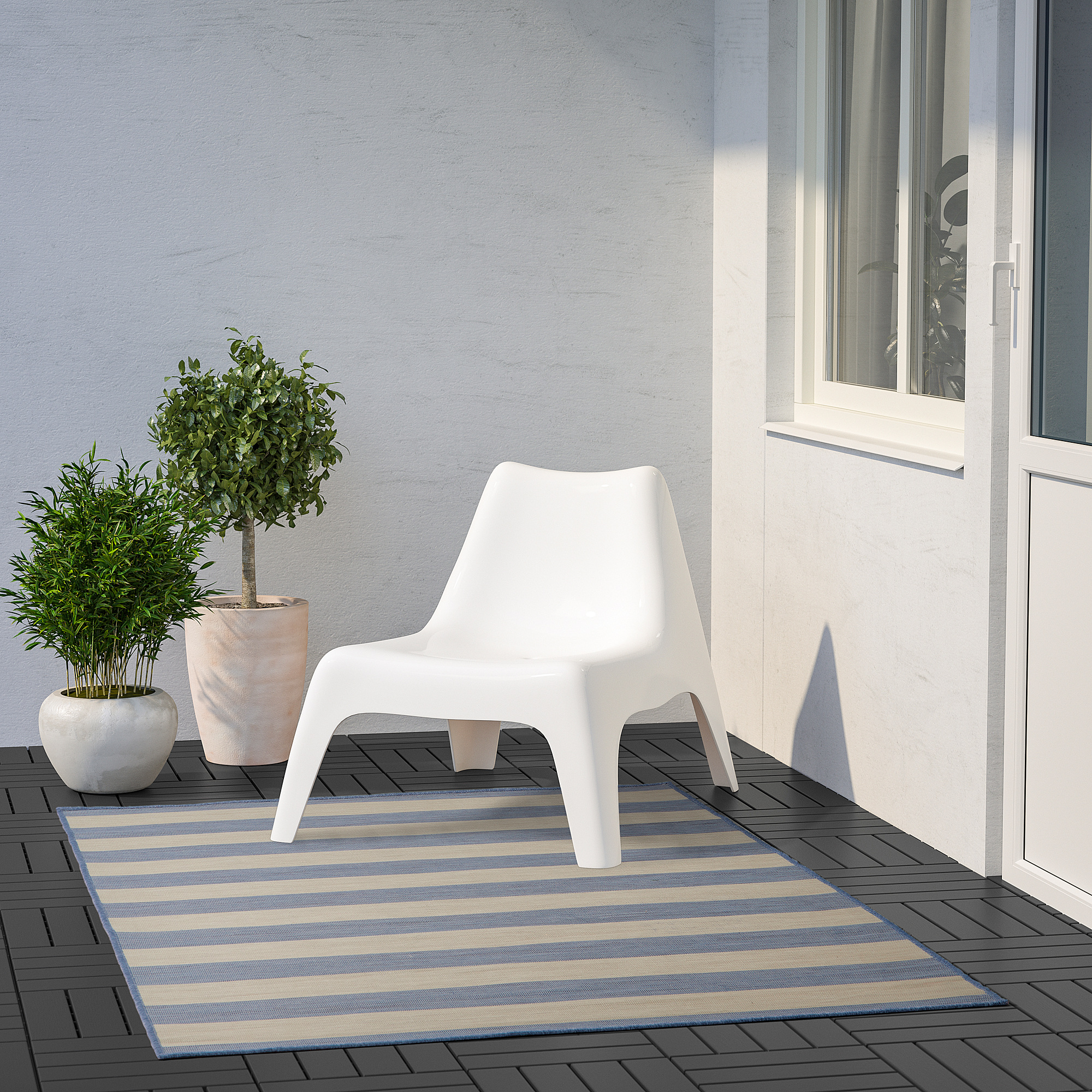 VRENSTED rug flatwoven, in/outdoor