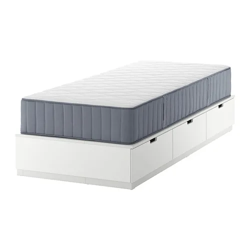 NORDLI - 床框附床底收納盒/床墊, 白色/Vågstranda 硬, 90x200 公分 | IKEA 線上購物 - PE917513_S4