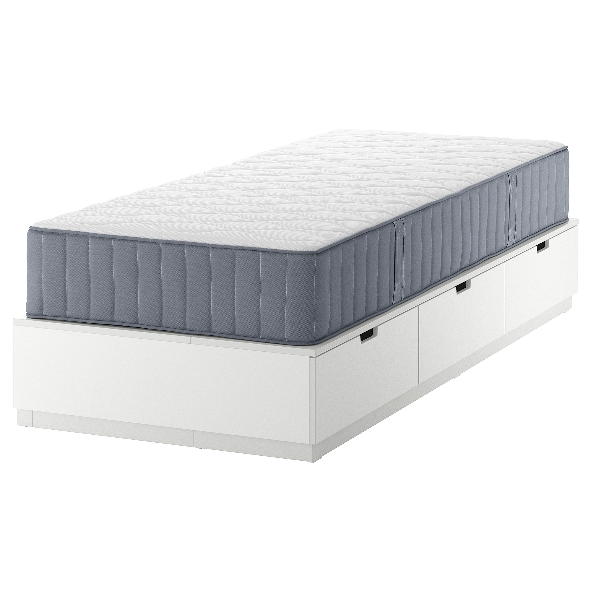 NORDLI bed frame with storage and mattress