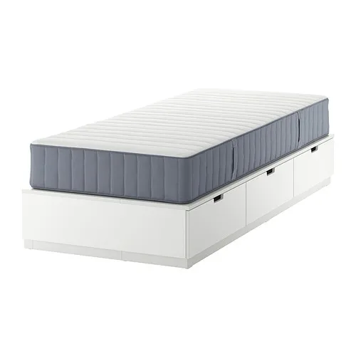 NORDLI - 床框附床底收納盒/床墊, 白色/Valevåg 硬, 90x200 公分 | IKEA 線上購物 - PE917512_S4