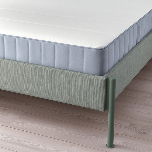 TÄLLÅSEN upholstered bed frame with mattress