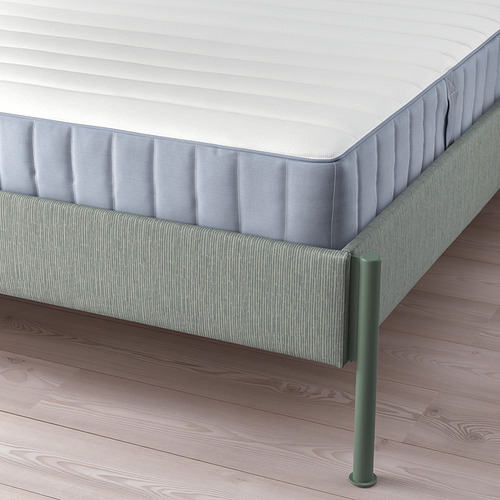 TÄLLÅSEN upholstered bed frame with mattress