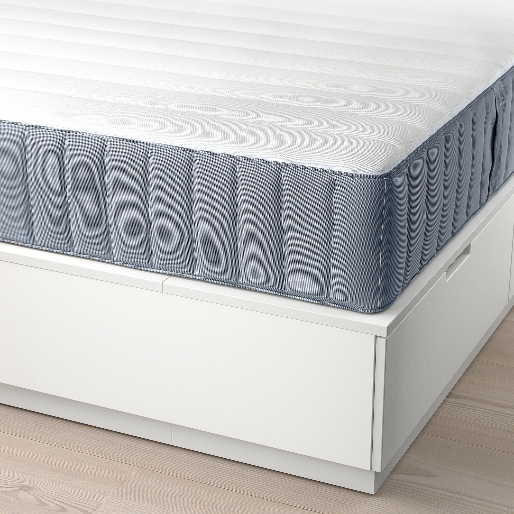 NORDLI bed frame with storage and mattress