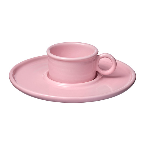 VINTERFINT - 咖啡杯/杯碟, 粉紅色, 7 厘升 | IKEA 線上購物 - PE984128_S4