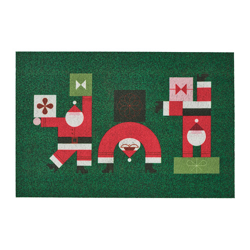 VINTERFINT - door mat, Santa Claus pattern green, 40x60 cm | IKEA Taiwan Online - PE984191_S4