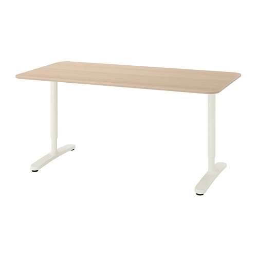 BEKANT - desk, white stained oak veneer/white | IKEA Taiwan Online - PE740537_S4