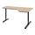 BEKANT - 轉角書桌/工作桌 右側, 實木貼皮, 染白橡木/黑色 | IKEA 線上購物 - PE740560_S1