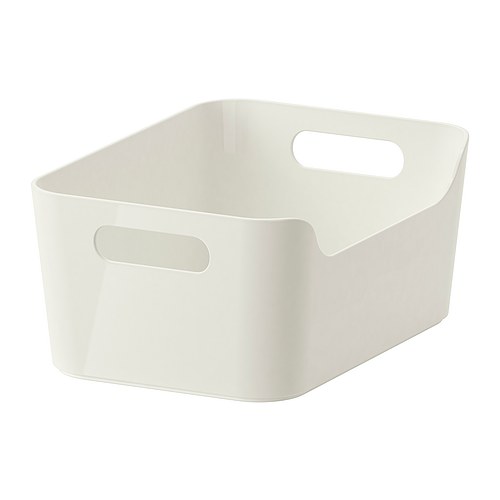 NIMM Storage box with lid, light grey-beige, 12 ½x11 ¾x11 ¾ - IKEA