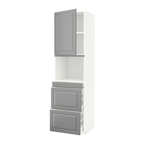 METOD/MAXIMERA - hi cab f micro combi w door/3 drwrs, white/Bodbyn grey | IKEA Taiwan Online - PE590114_S4