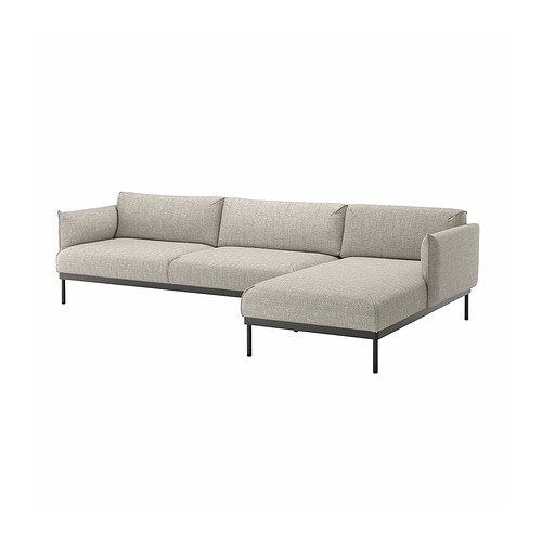 ÄPPLARYD - 四人座沙發附躺椅, Lejde 淺灰色 | IKEA 線上購物 - PE838457_S4