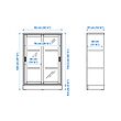 TONSTAD cabinet with sliding glass doors
