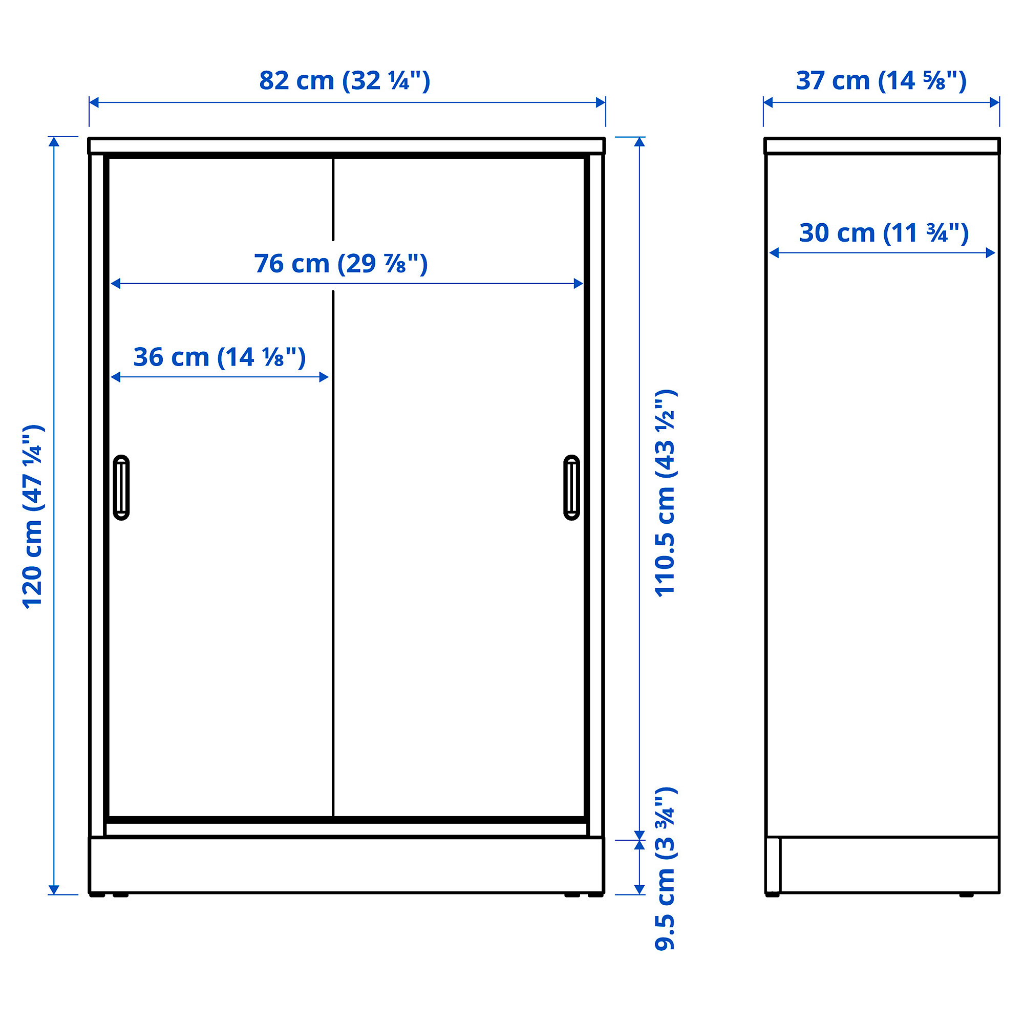 TONSTAD cabinet with sliding doors