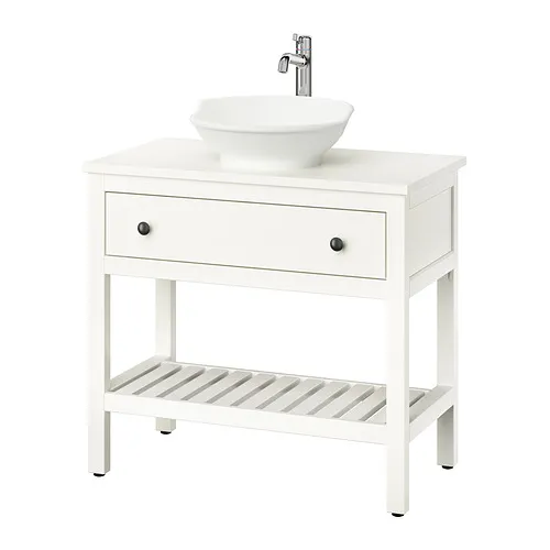 HEMNES/VÄSTERSJÖN - open wsh-stnd w drw/wash-basin/tap, white, 82x48x90 cm | IKEA Taiwan Online - PE947348_S4