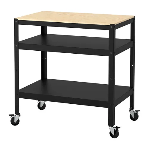 BROR - trolley, black/pine plywood, 85x55 cm | IKEA Taiwan Online - PE697973_S4