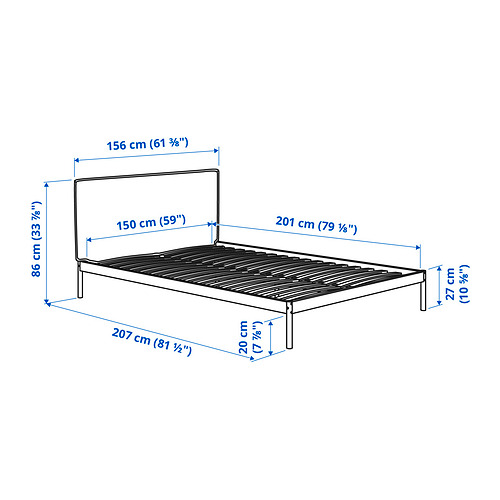 KLEPPSTAD bed frame