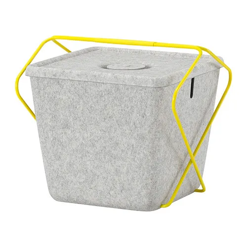 BRÄNNBOLL - 置物籃, 灰色/黃色, 30x33x30 公分 | IKEA 線上購物 - PE947440_S4