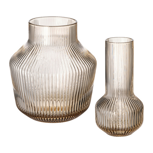 ANLEDNING - 花瓶 2件組, 淺棕色 | IKEA 線上購物 - PE838504_S4