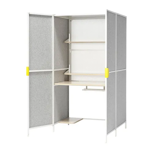 BRÄNNBOLL - 電競站，淺灰色/白色，100x72x180 公分 | IKEA 線上購物 - PE947456_S4