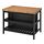 VADHOLMA - kitchen island, black/oak, 126x79x90 cm | IKEA Taiwan Online - PE740762_S1