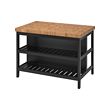 VADHOLMA - kitchen island, black/oak, 126x79x90 cm | IKEA Taiwan Online - PE740762_S2 