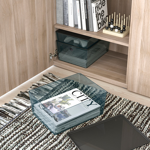 KUGGIS - 附蓋收納盒, 透明 黑色 | IKEA 線上購物 - PE838555_S4