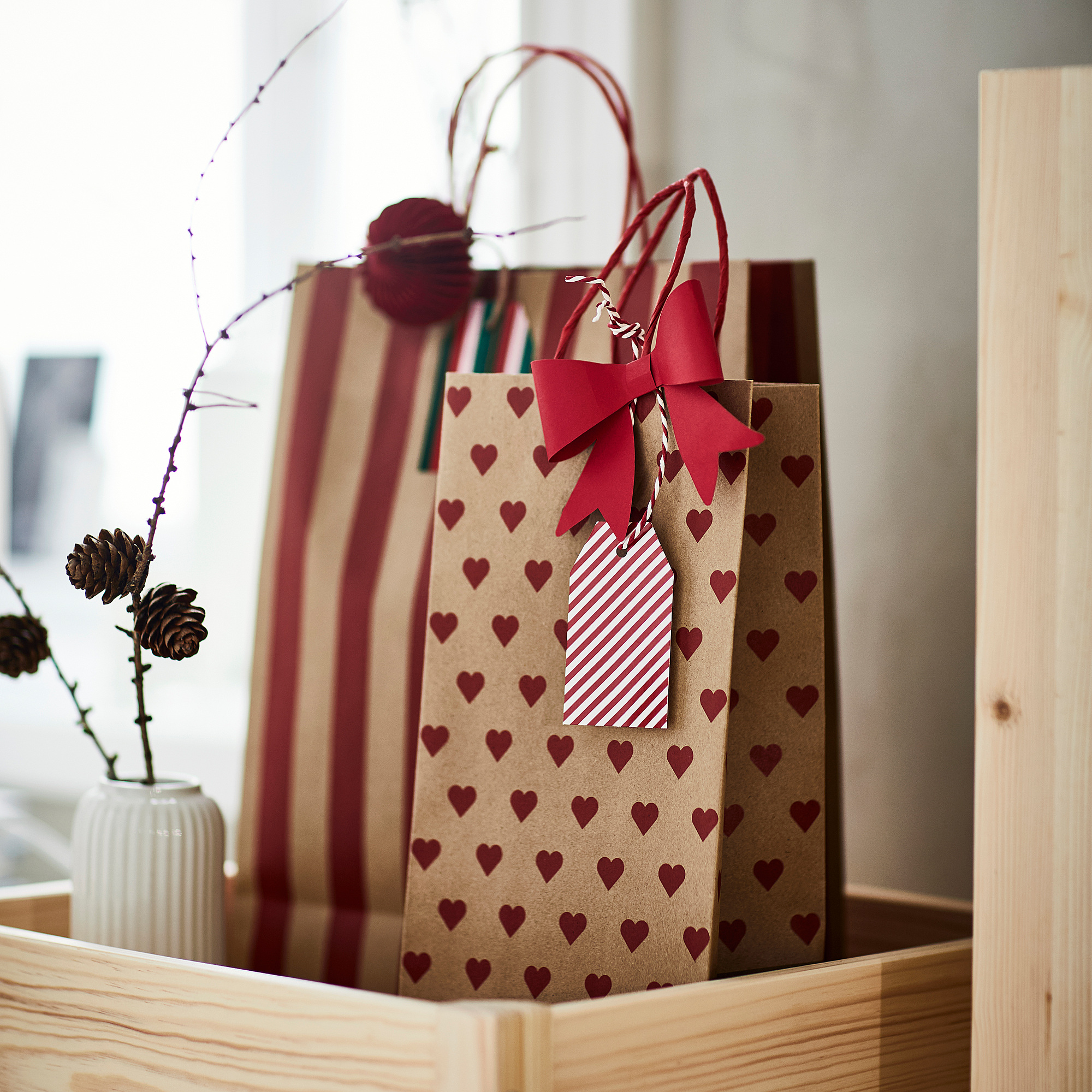 VINTERFINT gift bag, set of 2