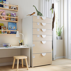 SMÅSTAD/PLATSA - chest of 6 drawers, white/pale turquoise | IKEA Taiwan Online - PE788848_S3