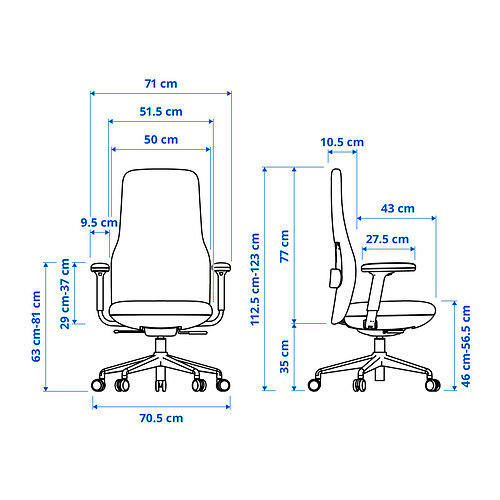 GRÖNFJÄLL office chair with armrests