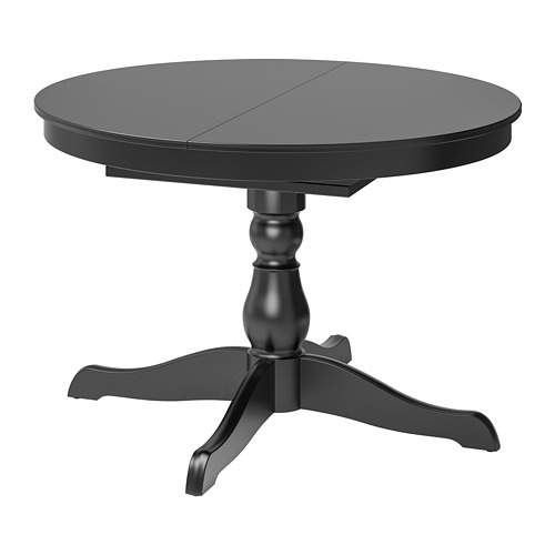 INGATORP - extendable table, black, 110/155 cm | IKEA Taiwan Online - PE740878_S4