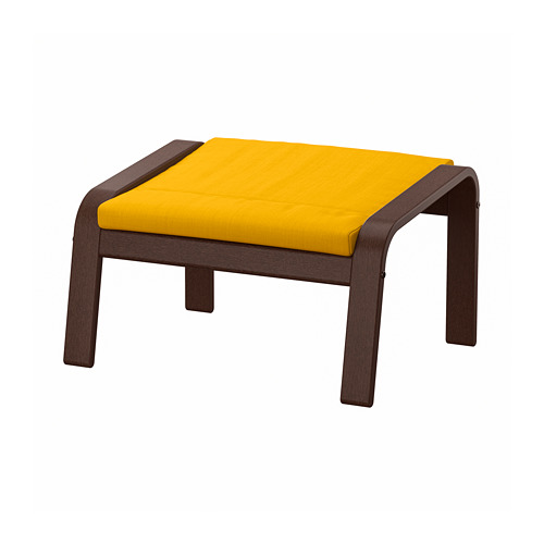 POÄNG - footstool, brown/Skiftebo yellow | IKEA Taiwan Online - PE793522_S4
