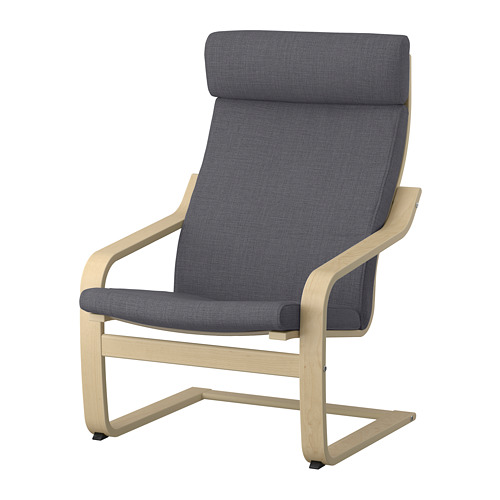 POÄNG - armchair, birch veneer/Skiftebo dark grey | IKEA Taiwan Online - PE793536_S4