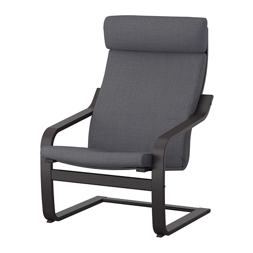 POÄNG - armchair, black-brown/Skiftebo dark grey, 68x82x100 cm | IKEA Taiwan Online - PE793540_S4