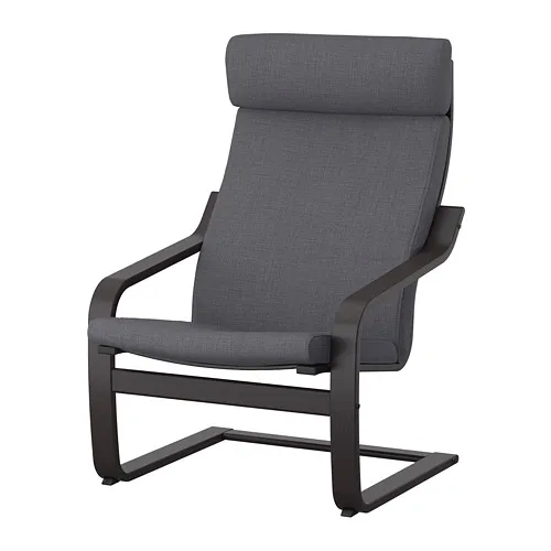POÄNG - 扶手椅, 黑棕色/Skiftebo 深灰色, 68x82x100 公分 | IKEA 線上購物 - PE793540_S4