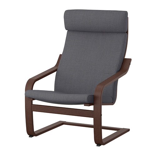 POÄNG - 扶手椅, 棕色/Skiftebo 深灰色 | IKEA 線上購物 - PE793528_S4