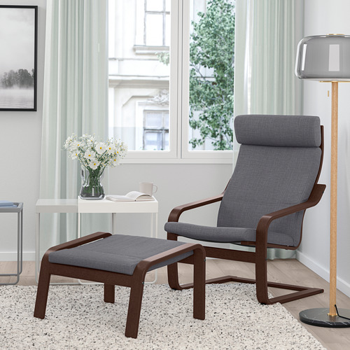 POÄNG - armchair, brown/Skiftebo dark grey | IKEA Taiwan Online - PE793529_S4