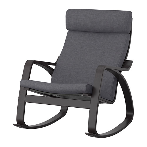 POÄNG - 搖椅, 黑棕色/Skiftebo 深灰色 | IKEA 線上購物 - PE793563_S4