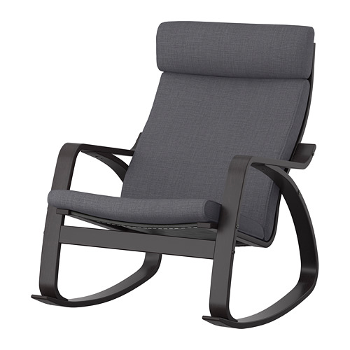 POÄNG - rocking-chair, black-brown/Skiftebo dark grey, 68x94x95 cm | IKEA Taiwan Online - PE793563_S4