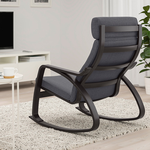 POÄNG - 搖椅, 黑棕色/Skiftebo 深灰色 | IKEA 線上購物 - PE793565_S4