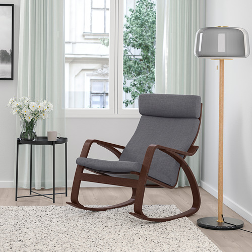 POÄNG - 搖椅, 棕色/Skiftebo 深灰色 | IKEA 線上購物 - PE793569_S4
