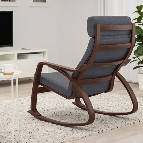 POÄNG - 搖椅, 棕色/Skiftebo 深灰色 | IKEA 線上購物 - PE793570_S4
