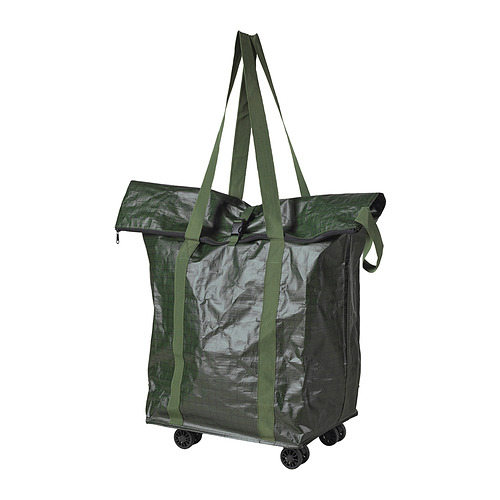 KOMPISHÄNG - shopping bag on wheels, green, 40x30x81 cm | IKEA Taiwan Online - E1017063_S4