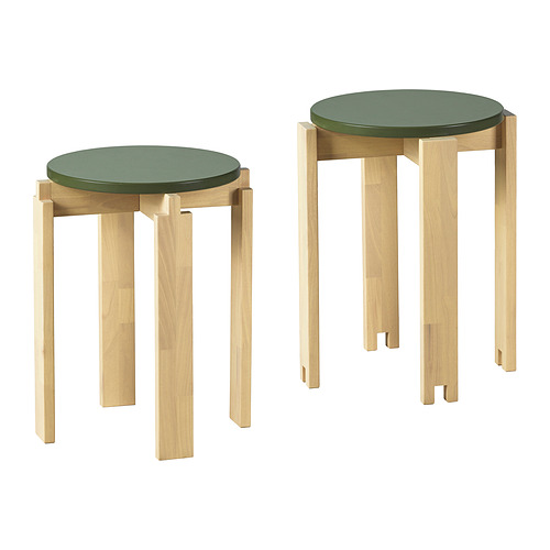 KOMPISHÄNG stool, set of 2