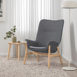 VEDBO - 高背扶手椅, Gunnared 深粉色 | IKEA 線上購物 - PE701951_S3